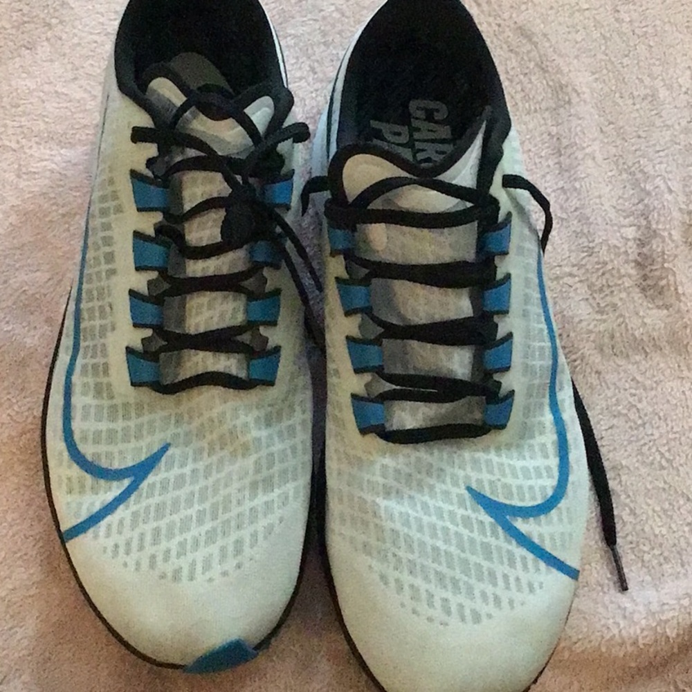 Nike men’s Carolina Panthers running shoe size Pegasus